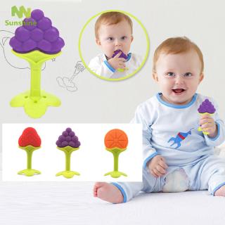♥♣♥ Baby Silicone Fruit Shape Infant Teether Toys EnvironmenSafe Teething Ring Teething Stick