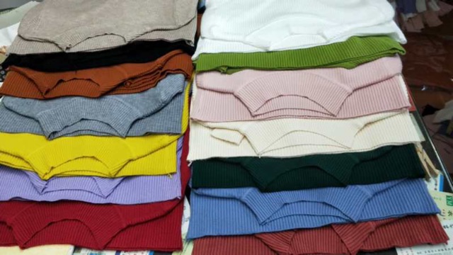 Áo len tăm cổ cao 5P (8101#)