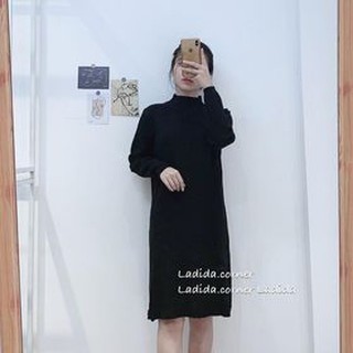 váy len cổ 3p