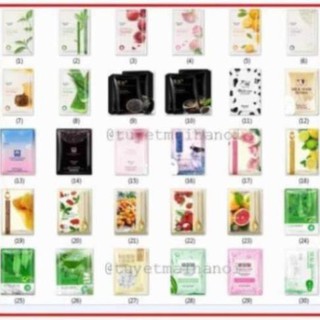Combo 100 miếng mặt nạ dưỡng da cao cấp