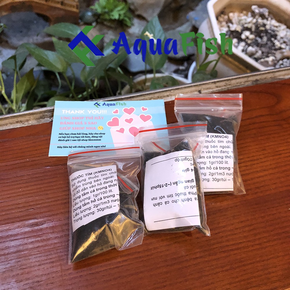 Chế Phẩm Th.uốc Tím 100g Dùng Khử Trùng Nguồn Nước, Tắm Cho Cá