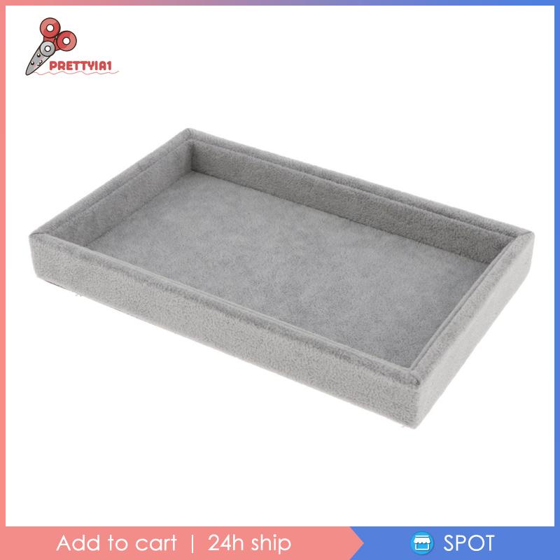 [Prettyia1] Khay Trưng Bày Trang Sức Bằng Nhung