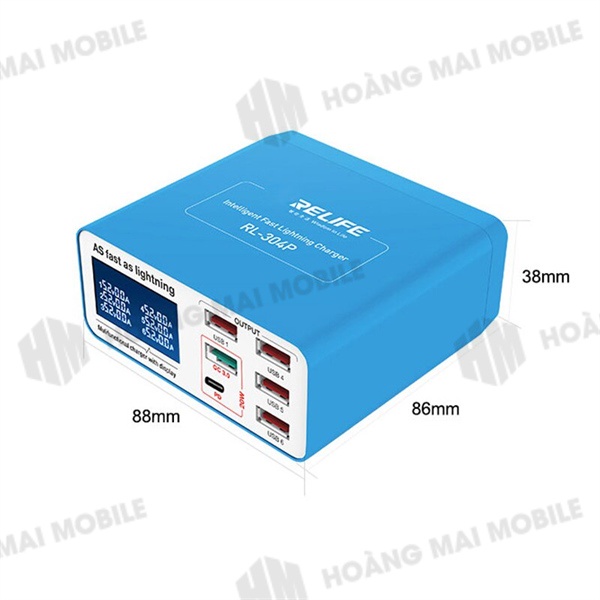Sạc báo dòng Relife RL-304P hỗ trợ sạc nhanh