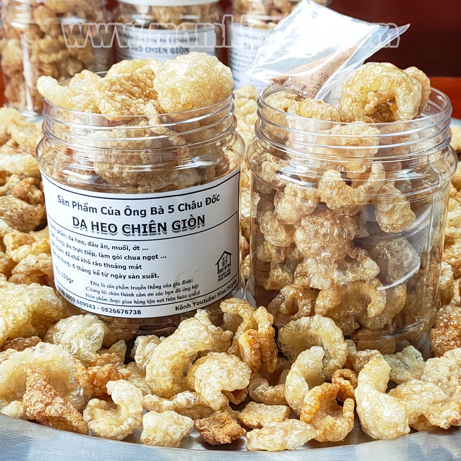 150gr Da Heo Chiên Giòn Tặng Thêm Muối Ớt Xay Nhuyễn Món Ăn Vặt Thơm Ngon
