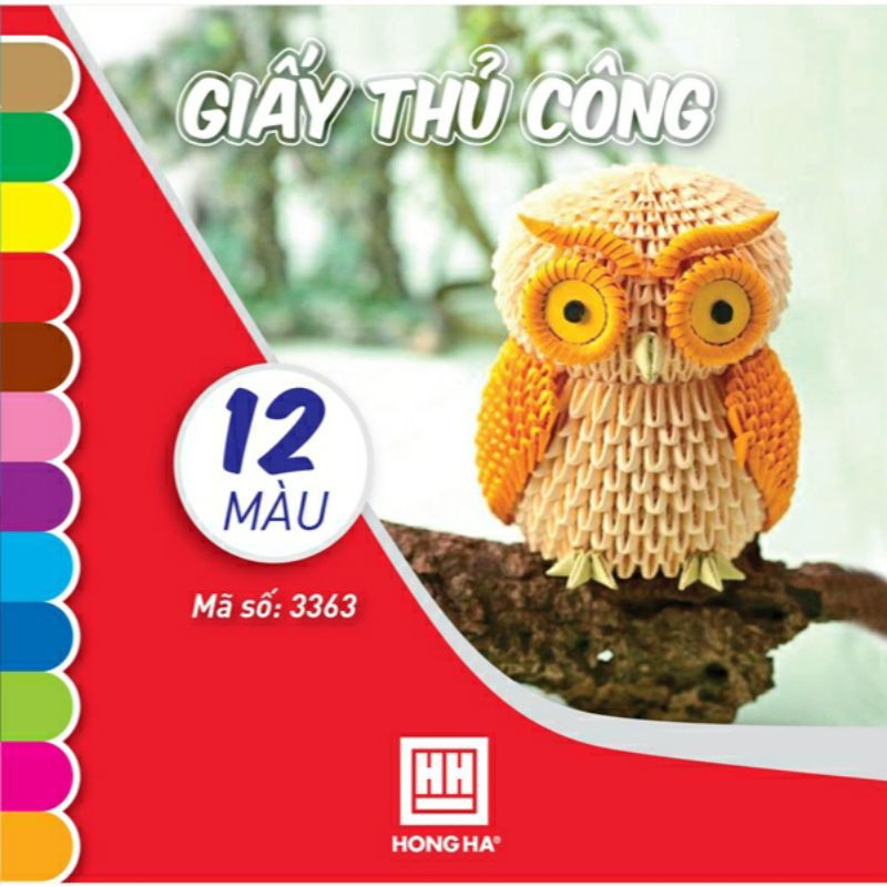 Giấy thủ công 12 màu Hồng Hà 3363