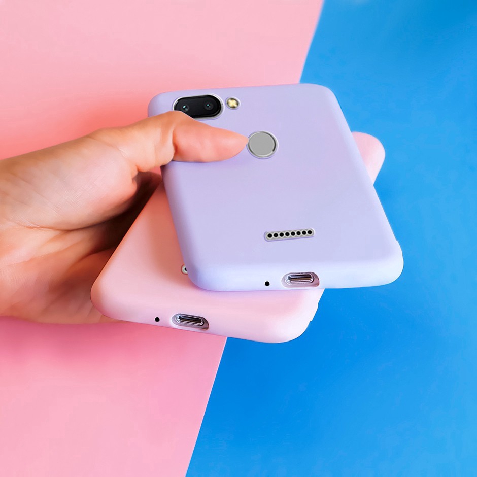 Ốp điện thoại mềm màu kẹo cho XIAOMI REDMI 6 REDMI 6A REDMI 6 PRO REDMI 7 REDMI 7A