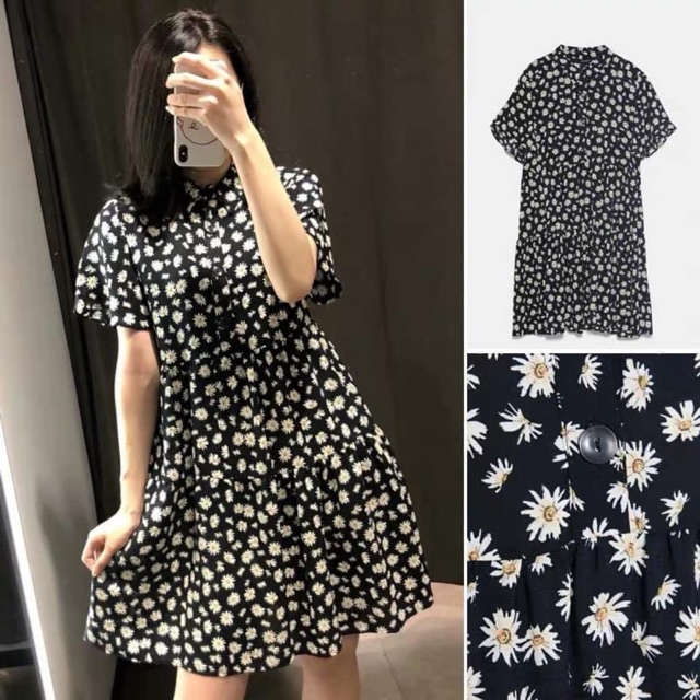 VÁY HOA CÚC ZR TUỒN KÈM ẢNH THẬT