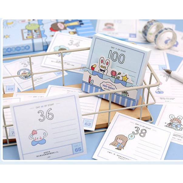 Set Sổ Tay Kèm Sticker Washi Tape Giấy Note Thước Kẻ - Quà Tặng, Trang Trí Sổ, Bullet Journal, DIY,...