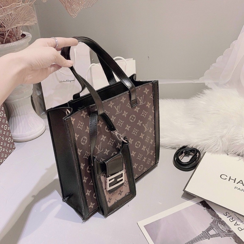 túi xách nữ cầm tay sét 2 món xinh xắn in họa tiết l...v SỈ TOÀN QUỐC