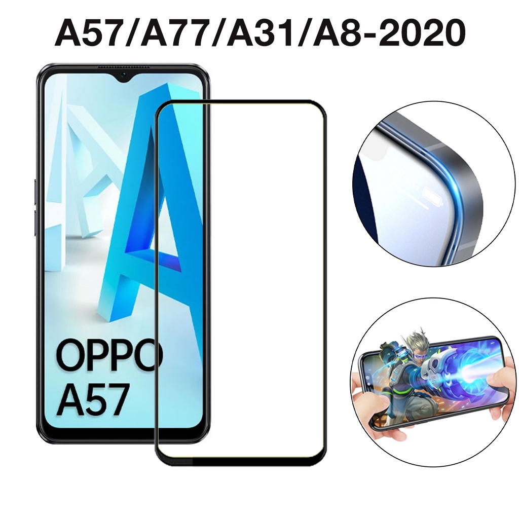 Kính cường lực oppo A78 A56s A77 A77s A58x A57 A31 A8 full màn cao cấp chống trầy xước màn tặng kèm khăn lau Kính [9D]