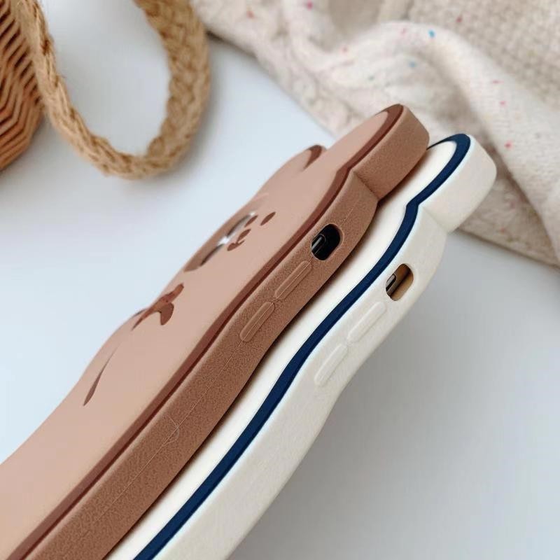 IPhone Case - iPhone 11 Pro Max / iPhone12 / iPhone X / iPhone 7 Plus Case / iPhone 8 / iPhone 6 Biscuit Bear Mobile Shell Soft Silicone Case