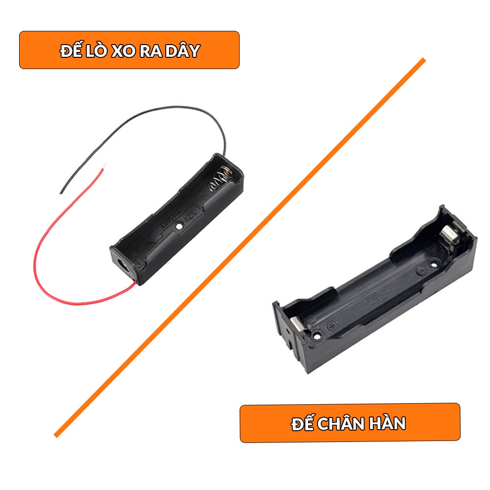 Đế pin 18650 1 cell | 2cell | 3cell | 4 cell, Hộp đế pin ra dây và hộp đế pin hàn