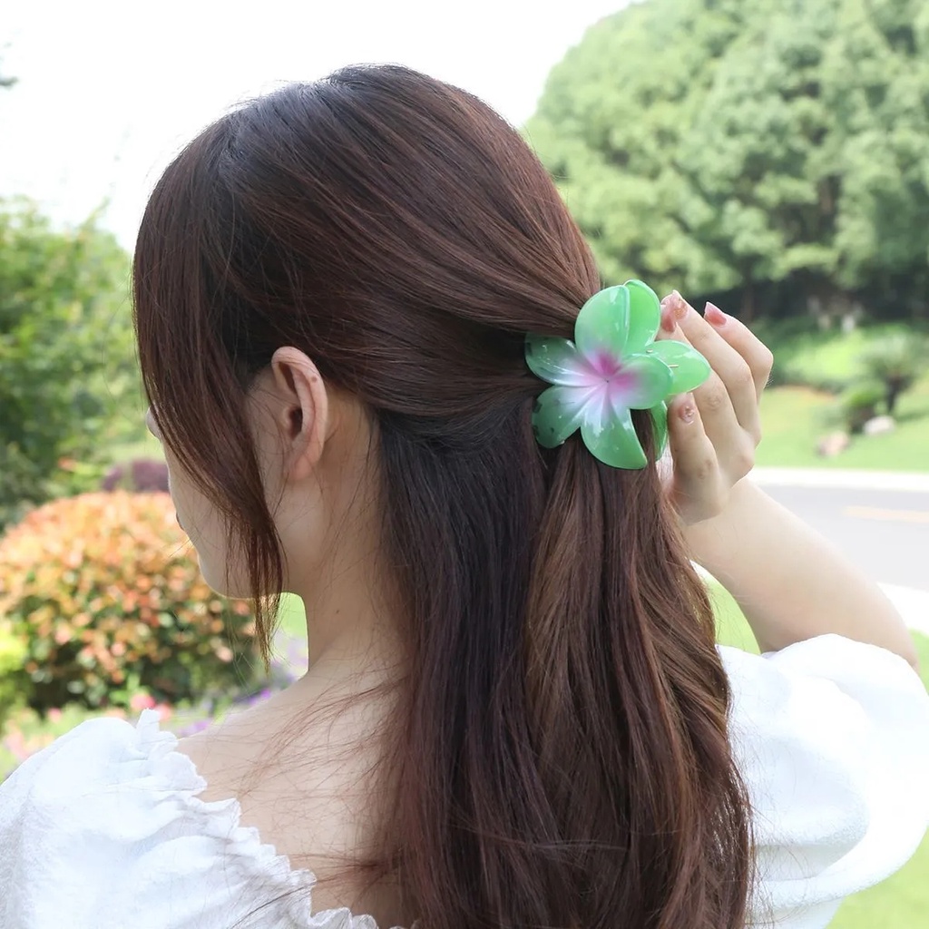 Kẹp Tóc Hình Hoa Lily 3D Thời Trang Bohemia Chống Trượt