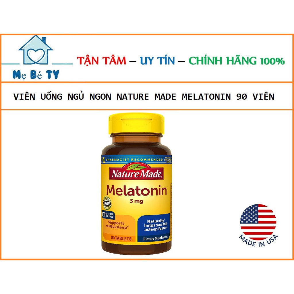 Viên uống giúp ngủ ngon Nature Made Melatonin 5mg 90 viên