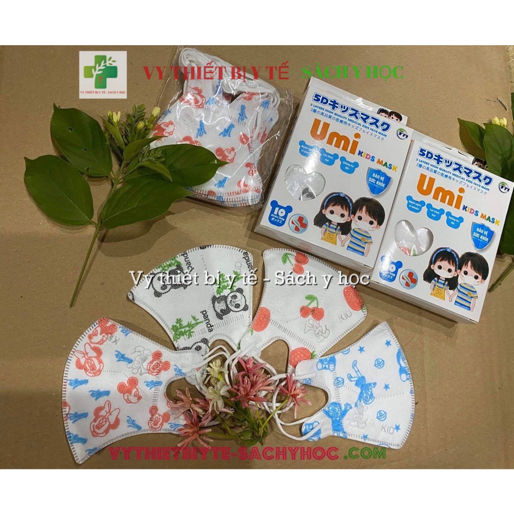 Khẩu trang 5D trẻ em Umi kid Mask hoạt hình ngộ nghĩnh - Thương hiệu Trường Mạnh