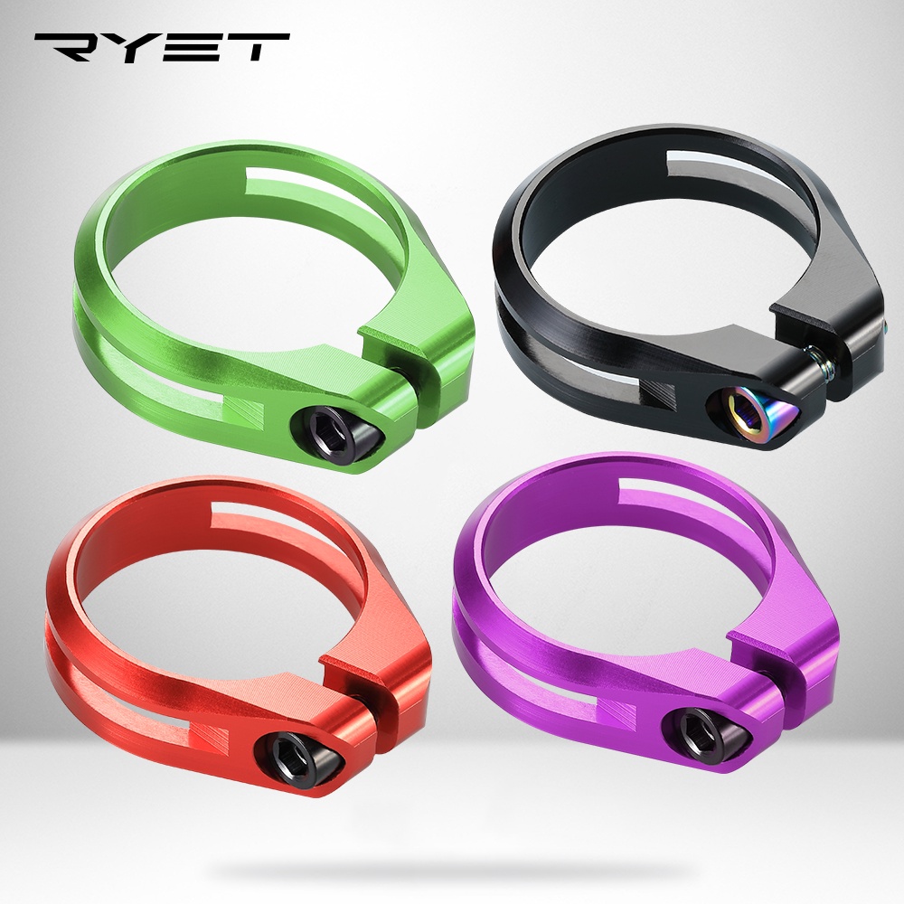 RYET Đường Xe Đạp Ghế Bài Kẹp 34.9mm Ghế Ống Kẹp AL6061 Với Vít Titan MTB Xe Đạp Seatpost Kẹp CNC MÁ
