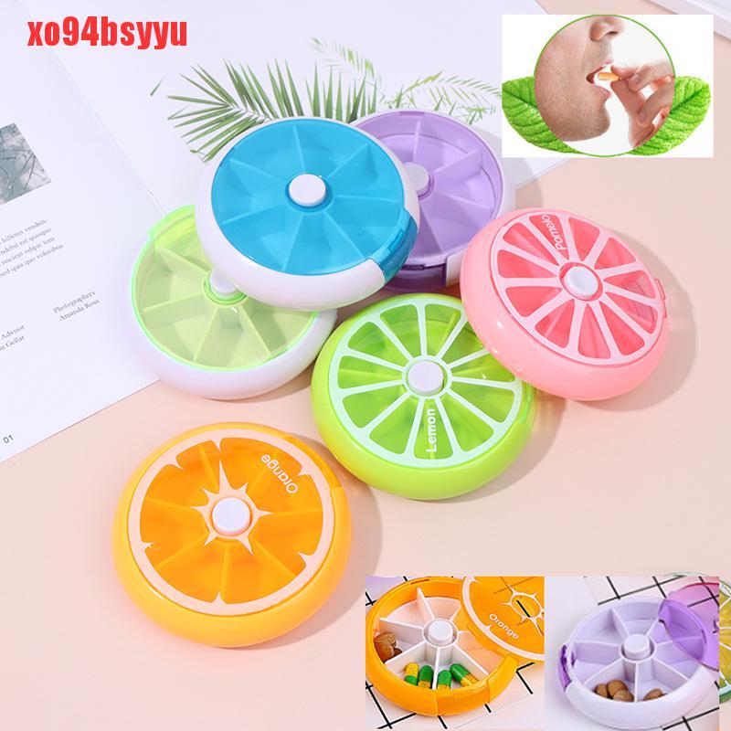 1 Hộp Đựng Thuốc Hình Tròn Xoay Được Tiện Lợi Du Lịch 94bsyyyu