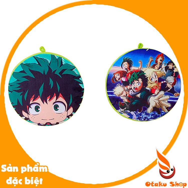 Gối ôm tròn, nệm ngồi in hình Anime phim hoạt hình Boku no Hero Academia hay My hero academia - Học Viện Anh Hùng