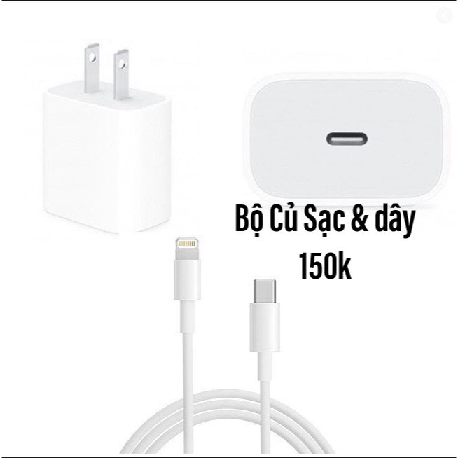 Bộ Sạc Nhanh 18W 20W Cổng Lightning Dây Lõi Đồng Không Nóng Máy Bao Gồm Dây Sạc Nhanh Và Củ Sạc Hỗ Trợ Mọi Dòng Máy