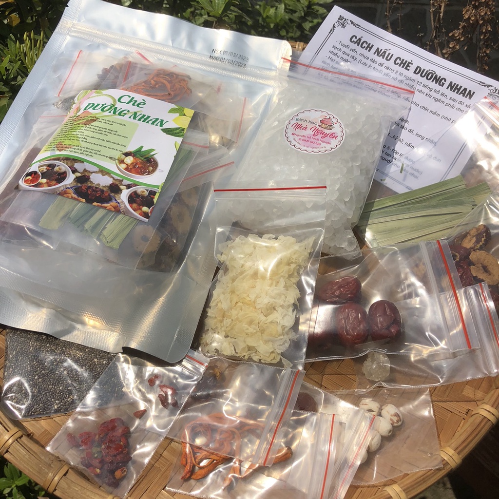 SET NGUYÊN LIỆU CHÈ DƯỠNG NHAN 500g ngon