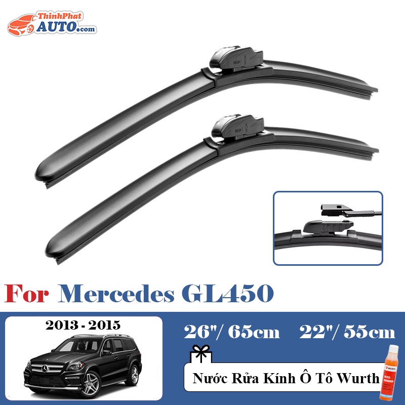 Gạt Mưa Xe Mercedes GL450 (2006 đến 2012) Silicone Chính Hãng