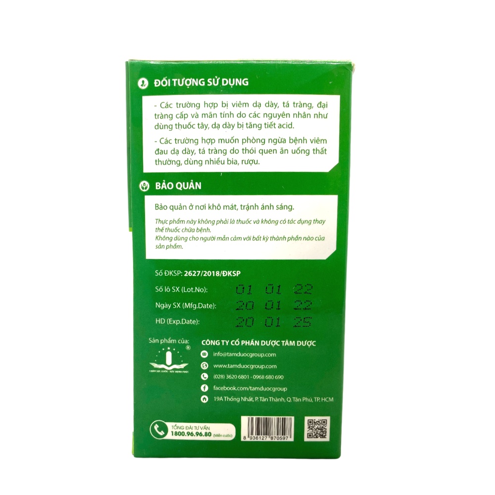 Chè Dây deHP Bình Vị Gel Tâm Dược - Hỗ trợ dạ dày do xoắn khuẩn HP- Hộp 30 gói