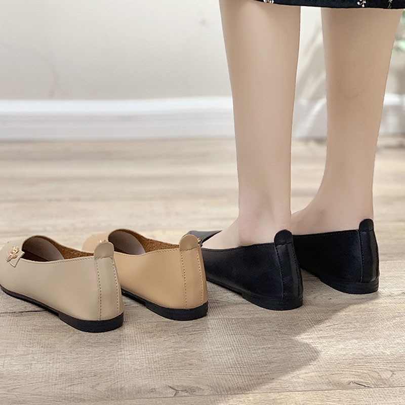 Giày Búp Bê Mũi Nhọn Thời Trang Hè 2021 Cho Nữ