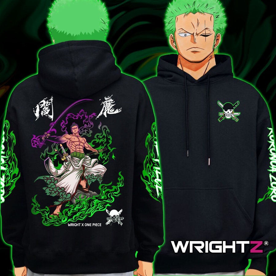 Áo hoodie anime Wrightz Zoro Roronoa One Piece đảo hải tặc unisex oversize street wear