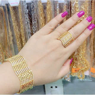 Lắc tay nữ xi dát vàng 18k cao cấp