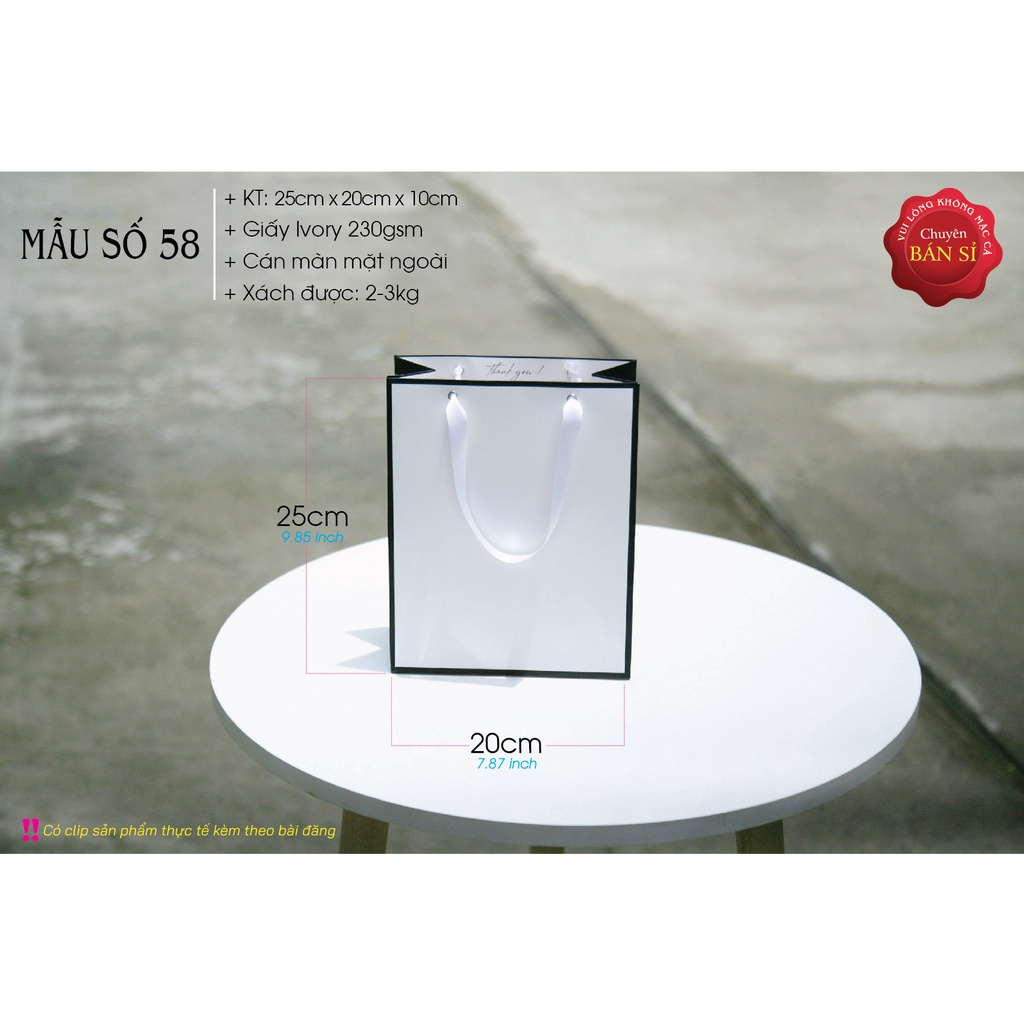 25 cái - Túi giấy đựng quà tặng, mỹ phẩm, nước hoa, thực phẩm - Mẫu số 58