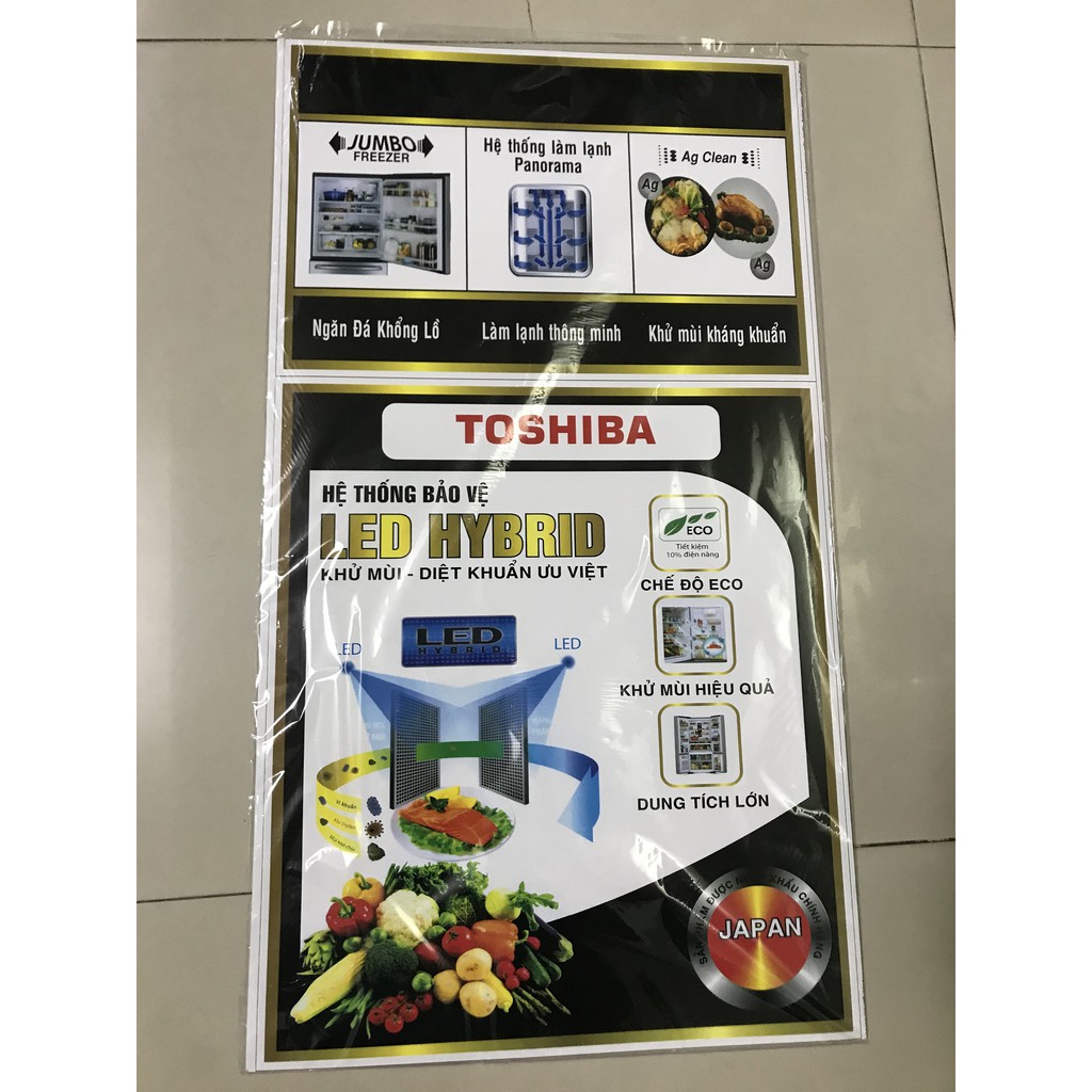 Combo 10 tem dán tủ lạnh Toshiba/ Com 10 miếng dán tủ lạnh Toshiba (phần 2)