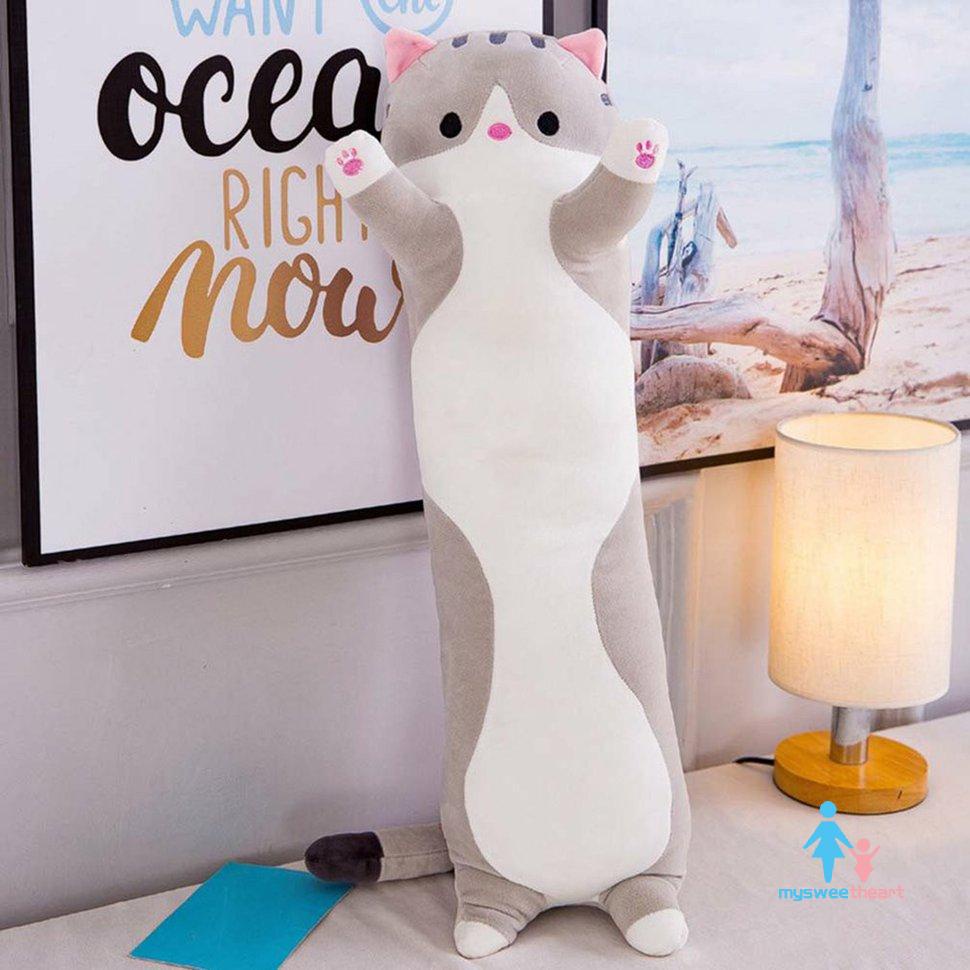 Gối ôm nhồi bông hình chú mèo đáng yêu dễ thương cho bé