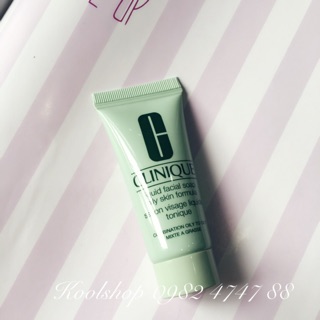 Mini sữa rửa mặt cho da dầu Clinique liquid facial soap oily skin formula 30ml