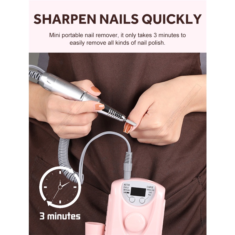 Máy Mài Đánh Bóng Móng Tay 30000RPM Nhiều Màu Sắc