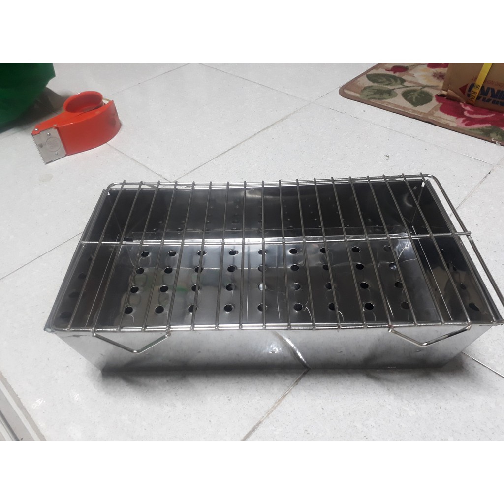 Bếp nướng than hoa inox lò nướng khói