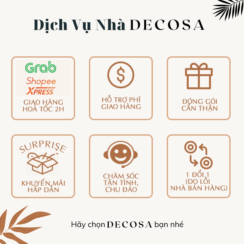 Hộp đựng bông tẩy trang tăm bông 4 ngăn trong suốt có nắp đậy Decosa