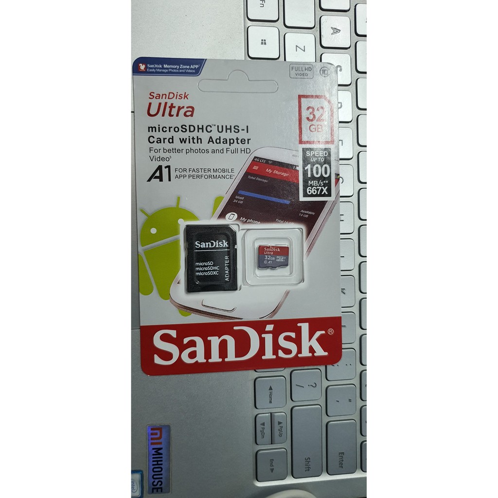 Thẻ nhớ 32 gb Sandisk tốc độ đọc class 10 100MB | Thẻ nhớ 64 gb chuyên dùng cho camera bảo hành 12 tháng | MIHOANGGIA