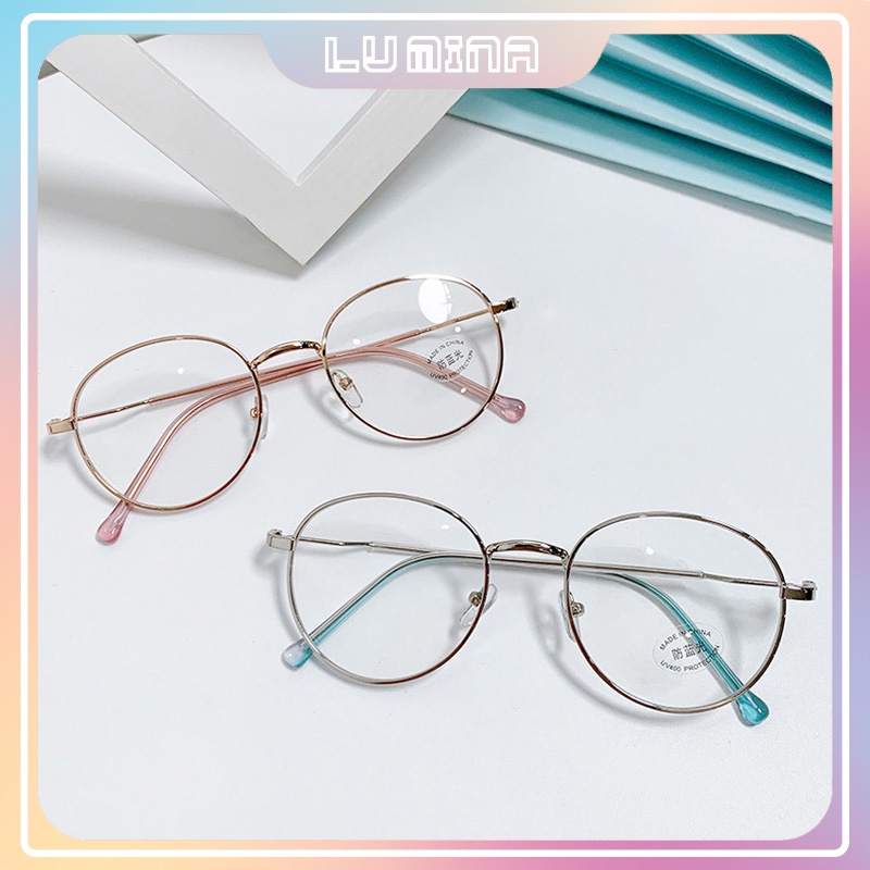 Gọng kính cận thời trang nam nữ mắt tròn cute phong cách Hàn Quốc kính mát nữ nhẹ nhàng thanh lịch dễ đeo bền đẹp 107