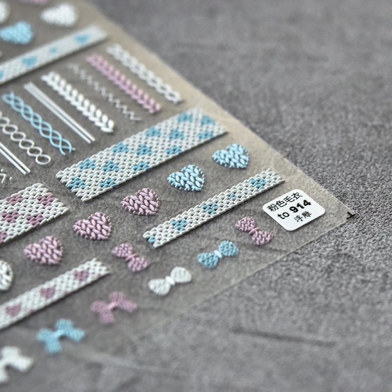 sticker lụa 5d cao cấp dán móng tay nail to 914