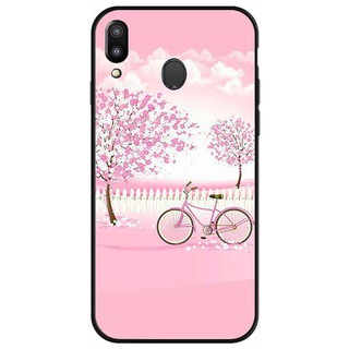 Ốp lưng samsung m20 - xe đạp nền hồng