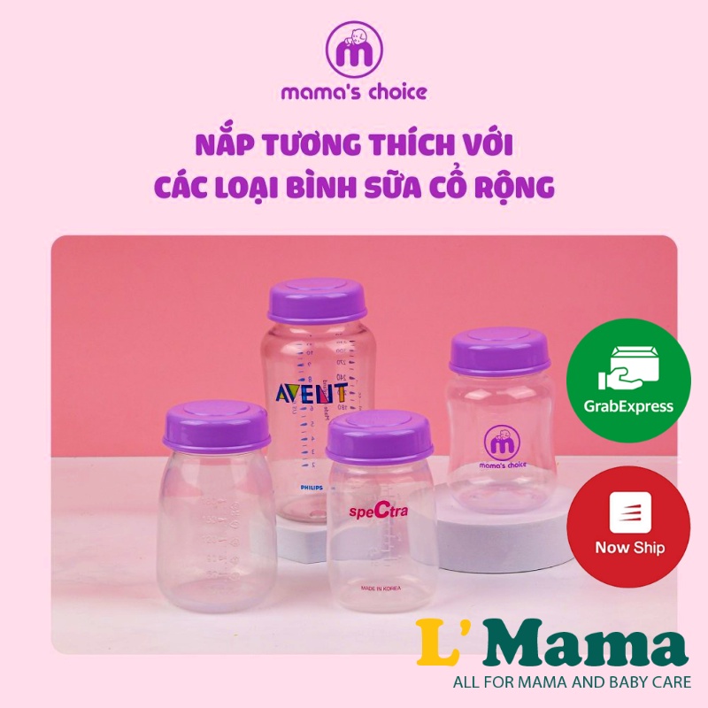 Nắp Bình Sữa Cổ Rộng Mama's Choice Dùng Cho Bình Đựng Trữ Sữa Avent, Spectra, Rozabi, Cimilre, Gluck, Concung