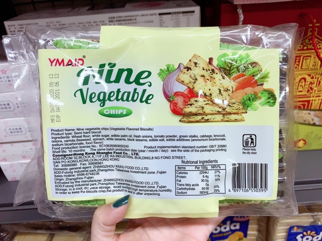 Bánh quy ăn kiêng rau củ / phô mai Ymaid - Hongkong