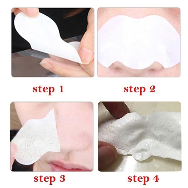 Set 10 Mặt Nạ Lột Mụn Đầu Đen Ở Mũi / Mặt Nạ Mũi Thu Nhỏ Lỗ Chân Lông Làm Sạch Sâu / Chăm Sóc