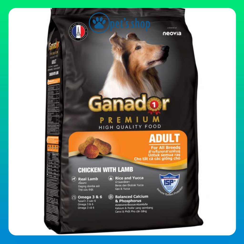 Thức Ăn Cho Chó Lớn Ganador Vị Thịt Cừu Và Gạo Gói 400g