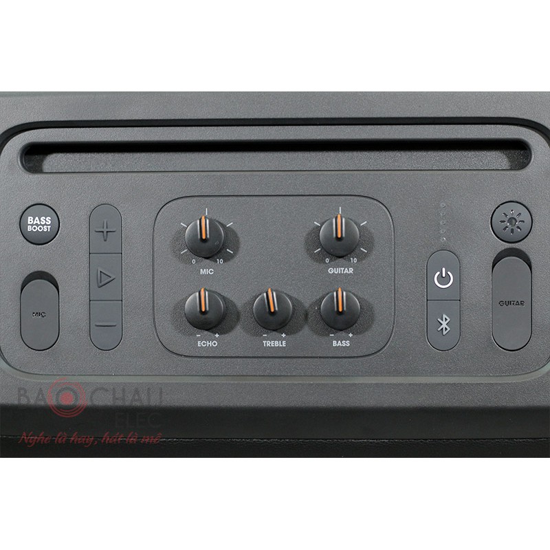 Loa JBL Partybox On The Go - Công Suất 100W -  Chống Nước IPX4 - Pin 6h - Kèm 2 Mic JBL