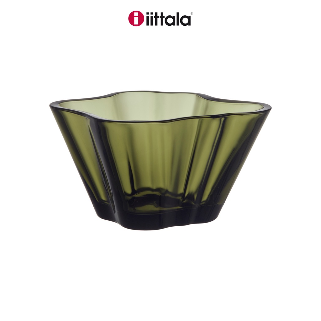 Bát thủy tinh Aalto 75mm Iittala - Màu Xanh rêu