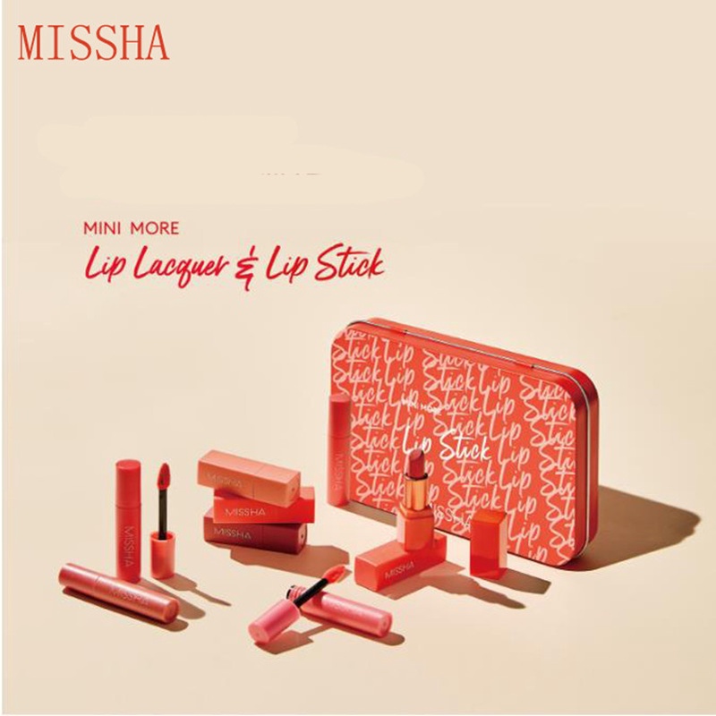 Son Môi MISSHA 5 Màu Tùy Chọn Lâu Trôi Không Phai Chống Thấm Nước Chống Dính