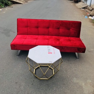 Bàn sofa, bàn trà kim cương [GIÁ XƯỞNG] khung vàng đá trắng