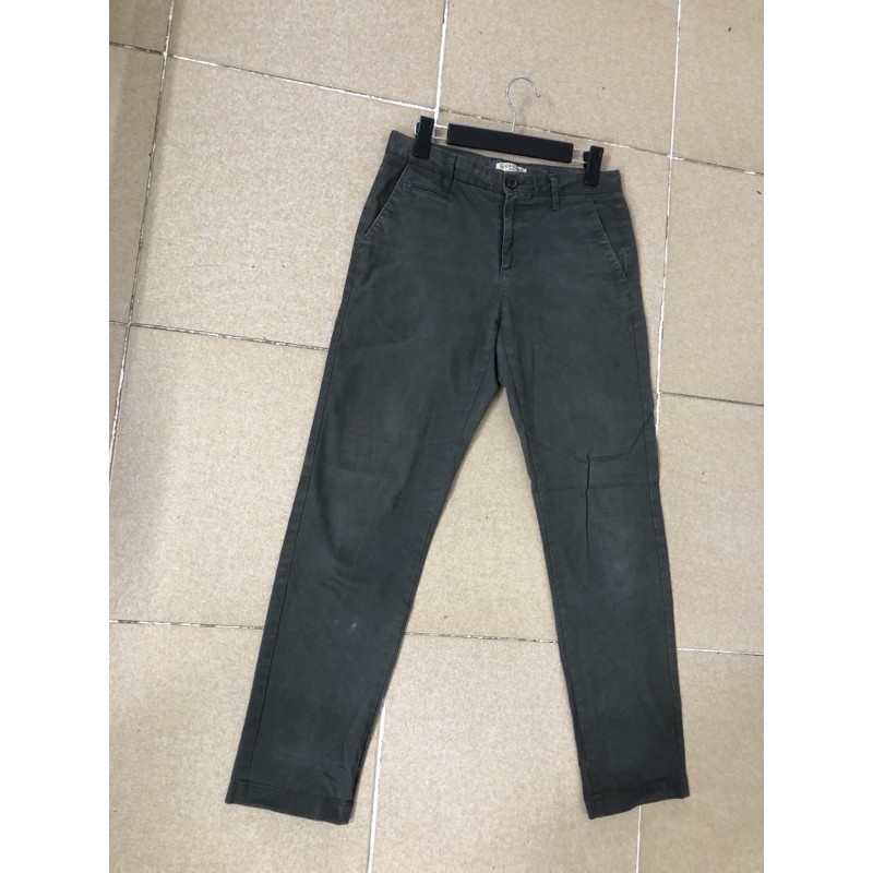 size 29 30 quần kaki thô nam 2hand màu ghi xanh hiệ.u Gi.or.da.no mới ok form slim