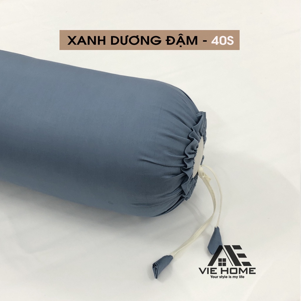 Vỏ gối ôm lụa Tencel 40s VIE HOME - Bedding hàng đẹp kích thước 35x100cm